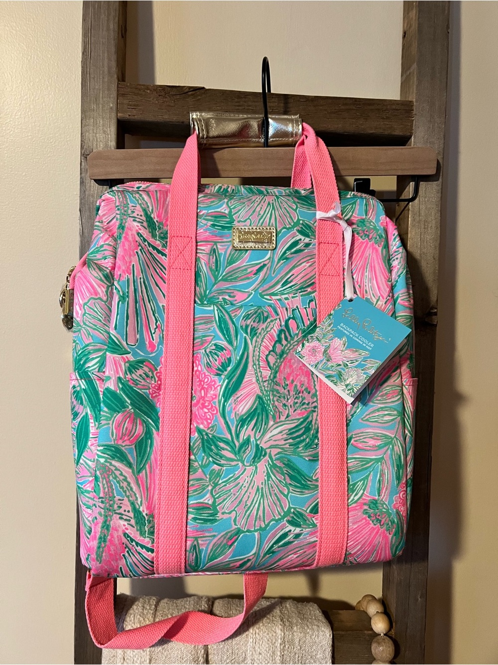 Lilly Pulitzer Backpack cooler featured in coming in hot